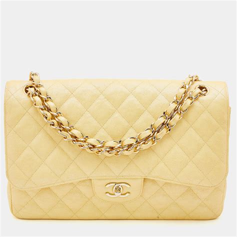 chanel flap bag yellow|chanel classic maxi flap bag.